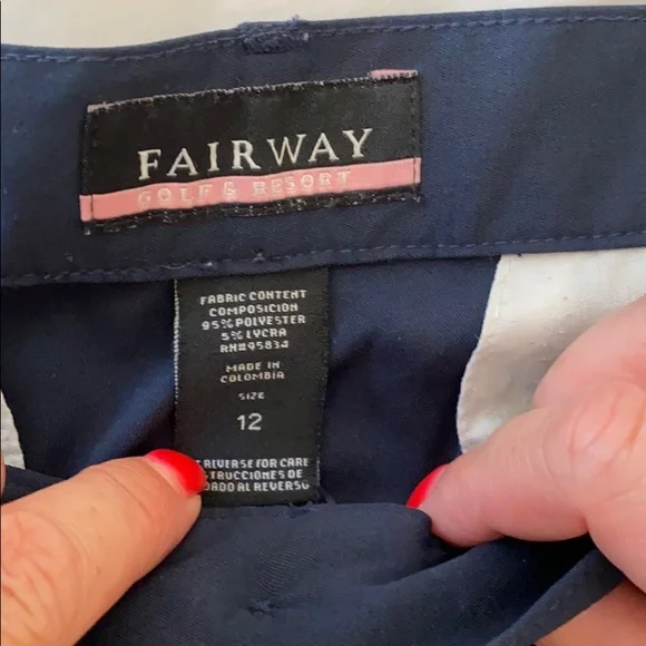 Navy Blue Fairway Golf Shorts - Picture 2 of 5